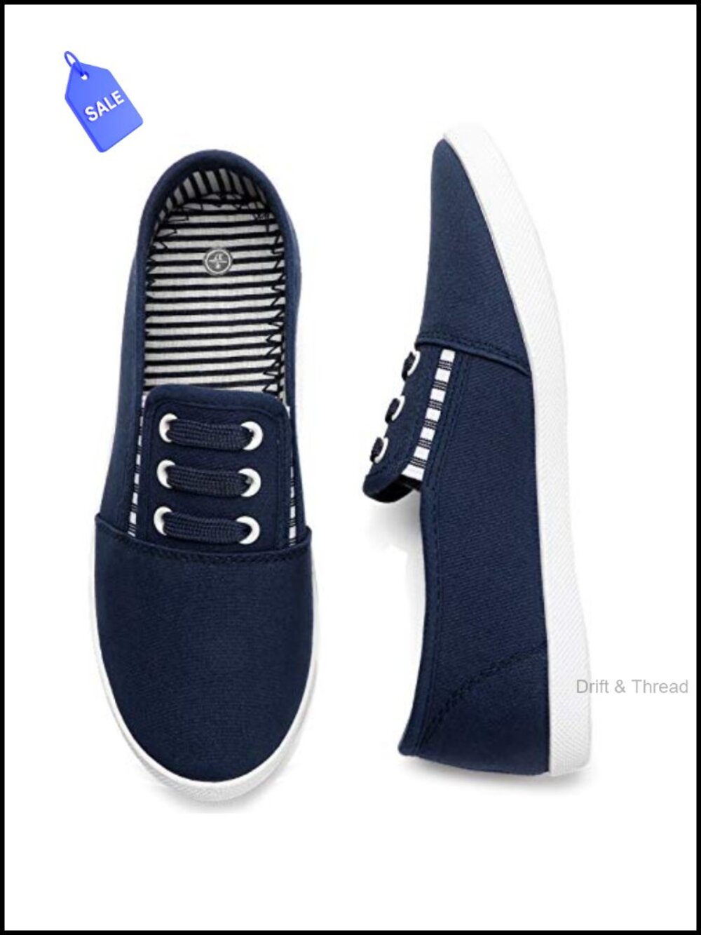 Women's Canvas Slip On Sneakers Comfortable Lightweight Elastic Band Shoes